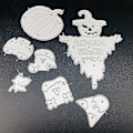 Miniatyrbillede 3 af 5: Halloween Spøgelse Græskar Metal Skæredør Skabelon Diy Scrapbooking Album Papir Kort Skabelon Form Embossing Håndværk Dekoration