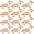 Miniatyrbillede 1 af 5: 50 stk. Papirclips Dyr Gravhund Form Bogmærke Søde Papirclips Kontor Skole Notesbog Kontorartikler (orange)
