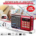 Miniatyrbilde 4 av 5: Mini Digital FM Radio Bærbar LCD-høyttaler USB SD TF Kort Mp3 Høyttaler Spiller