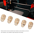 Miniatyrbillede 4 af 5: 3D-printer messingdyse - Pakke med 5, tæt forbindelse, varmebestandig op til 500 °C, kompatibel med Bambu Lab X1 P1P, 1,75 mm, 0,6 mm