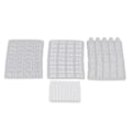 Miniatyrbild 1 av 4: 1/16 skala miniatyrmodell tegelformar, 4-pack simuleringstegelformar DIY-kit för sandbord Landsc -wf