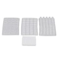 Miniatyrbillede 1 af 4: 1/16 skala miniature model mursten forme, 4 pakke simulering mursten forme diy kit til sandbord landskab -wf