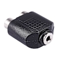 Miniatyrbillede 4 af 5: 3,5 mm Hun-stik til Dobbelt Hun-RCA Jack AV Adapter Splitter Sort