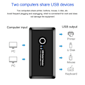 Pikkukuva 2 / 5: Kvm-kytkin Usb 2.0 -kytkinvalitsin 4 porttia ulos 2 tietokonetta sovitin Hub
