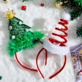 Miniatyrbilde 4 av 5: 2-pakks julehodebånd med LED-lys, nisselue og juletre for julefester