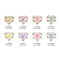 Miniatyrbillede 1 af 2: 3D hjerteformet neglevedhæng Valentinsdag 20 stykker metal legering hjerteformet negle rhinsten ædelstene 4 farver krystal diamant diy håndværk neglekunst