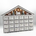 Miniatyrbillede 5 af 5: 24 Dages Hvid Træ LED Julekalender Opbevarings Skuffe