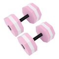 Miniatyrbillede 2 af 5: Rosa og hvide diamantformede EVA-skumblok - 2 stk. til vandgymnastik, aerobics og genoptræning i indendørs swimmingpools