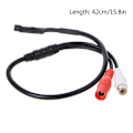 Miniatyrbilde 4 av 5: Overvåkingsmikrofon Rca-mikrofon for CCTV-sikkerhetsmonitor Dvr-kamera