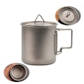Miniatyrbild 2 av 5: Enkelskiktade kaffekoppar för utomhuscamping 420 ml matt silver