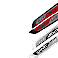 Miniatyrbilde 4 av 5: 2 stk. Bilmerke Side Fender Kroppsdekor Metall SPORT LINE Emblem Klistremerke for Karoq Kodiaq Rapid Yeti Octavia Superb Fabia Skoda 4