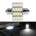 Miniatyrbillede 2 af 5: 1 stk 31mm 3528 16smd Bil Led Dome Festoon Dobbelt-spids Taglys