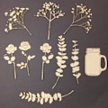 Miniatyrbillede 3 af 5: Tørrede blomster metal skæredør stencil DIY Scrapbooking album papir kortform