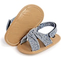 Pikkukuva 1 / 4: Vauvan tyttöjen kesäsandaalit kukkakuviolla, pehmeäpohjainen vastasyntyneen taaperon ensimmäiset kävelysandaalit 10 jeans 0-6 months infant