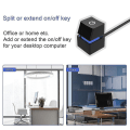 Miniatyrbillede 5 af 5: Sort Fredag Bærbar Til/Fra Pc Strømknap Afbryder Kabel Desktop Computer Afbrydere Forlængerledning 400cm Blå Li