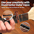 Miniatyrbild 3 av 5: Gitarr Capo med plektrumhållare och 4 plektrum för akustisk elgitarr Ukulele Mandolin Banjo