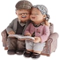 Miniatyrbild 4 av 5: Söt äldre par bordsdekoration, presentidé till farfar/mormor, julklapp - Se bilden