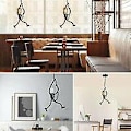 Miniatyrbillede 2 af 5: Vedhængslampe, Lysekrone Vedhængslampe Armatur E27 Jernlampe Kreativ Tegneserie Design Moderne Lysekrone Vedhæng Til Børneværelse (sort, 1stk)
