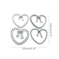 Miniatyrbillede 4 af 5: 4 stk./sæt knudet reb kærlighed hjerte metal skæredør stencil diy scrapbooking prægning værktøj dør skærer kort album skabelon