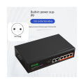 Miniatyrbilde 2 av 5: 6-ports PoE-bryter 4-poe+2 oppkobling 100mbps Fast Ethernet Hjemmenettverk Hub Adapter Serie Po