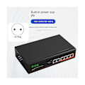 Miniatyrbillede 2 af 5: 6 Ports Poe Switch 4-poe+2 Up-link 100mbps Fast Ethernet Netværk Hjemmenetværk Hub Adapter Serie Po
