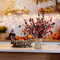 Miniatyrbild 5 av 5: 6 st konstgjorda höstlöv pumpa grenar höst konstgjorda blomsterplock 25,6 tum DIY lönnlöv stjälkar för hantverk höst tacksägelse hem kök gård