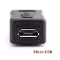 Miniatyrbild 5 av 5: Micro-USB hane till Mini USB hona adapter T-port adapter