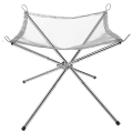 Miniatyrbillede 2 af 5: Bærbare ildskåle, Camping sammenklappelig rustfrit stål ildkurv, Rustfrit stål mesh pejs, Udendørs ildsted til udendørs, terrasse, camping, grill