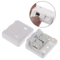 Miniatyrbillede 2 af 5: Desktop Jb Dual-port Panel Ethernet Kabel Junction Box Med 2 Cat6 Moduler