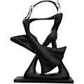 Miniatyrbillede 1 af 5: Resin Dansefigur Par Statuette - Kærlighedspar Figur - Gave Til Bryllupsdag Jul - Hjemme Dekoration Skulptur (danser)