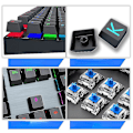 Miniatyrbilde 3 av 5: Green Axis 104-Tasters Trådløst Mekanisk Tastatur Usb E-spill Kontor Datatilbehør