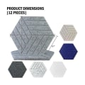 Miniatyrbild 2 av 5: Ljudisolerade paneler hexagon självklevande, 12 st akustikpanel, ljuddämpande panel för studio av