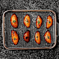 Miniatyrbild 3 av 5: Luftfritöskorg för ugn, grillkorg i rostfritt stål, non-stick nätkorg, luftfritösbricka