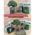 Miniatyrbillede 3 af 4: Net-lignende træpulver togsandbord modelfremstilling Diy materialer A