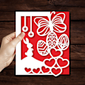 Miniatyrbild 2 av 5: Påskhare Ägg Metall Skärmaskin Stencil Diy Scrapbooking Album Papperskort