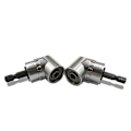 Miniatyrbilde 3 av 5: 2 stk Rett Vinkel Drill, 105 Grader Multifunksjons Rett Vinkel Driver Med 1/4 tommers Hex Bit Sokkel Skrue