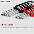 Miniatyrbilde 3 av 5: Allen Wrench Set med 9 stjerners vinklede skiftenøkler Allen Wrench Lang Torsion Star Tamper Resistant Håndtak Med Oppbevaringsholder