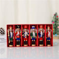 Miniatyrbild 2 av 5: 6 st 13 cm jultomte i trä, presentask, 5 tum, populär heminredning