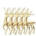Miniatyrbillede 1 af 5: 5 stk. Kunstig Jul Simulering Sika Hjor Rådyr Eventyrhave Rekvisitter Statue Hjem Elg Skab Ornamenter Kage Dekoration