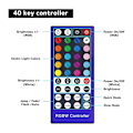 Miniatyrbillede 4 af 5: 5050 RGB RGBW RGBWW LED-strimmel 40-tasters fjernbetjening tænd/sluk-knap