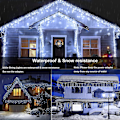 Miniatyrbild 5 av 5: Julgardinlampor, 400 LED 10m inomhus ljusslinga fönster