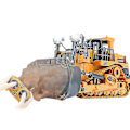 Pikkukuva 4 / 5: Rc-Bulldoseri Leikkiauto 1:24 Rc-Kuorma-auto Rc Simuloitu Kaivuri Lapsille Lahjaksi