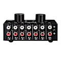 Miniatyrbillede 1 af 5: 6 Input 1 Output Switcher Audiokildevalg Switcher RCA Audio Input Signal Selector Switch med Volumenjustering og Manu