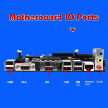 Miniatyrbilde 5 av 5: B75 Hovedkort for stasjonær PC + deksel + SATA-kabel LGA1155 DDR3 Støtter 2x8g PCI E 16x for I3 I5 I7-serien P