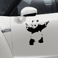 Miniatyrbillede 3 af 3: Sports Panda Bilsticker 10*10cm, Kung Fu Panda Sticker, Sjove Bilsticker