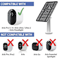 Miniatyrbilde 2 av 5: Solcellepanel for Arlo Ultra/ultra 2/pro 3/pro 4/pro 3 Floodlight/go 2 4w