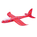 Miniatyrbild 3 av 5: Mini glänsande nattflygande glidflygplanleksak - Hand Launch Röd flygplansmodell