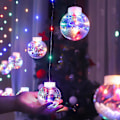 Miniatyrbilde 4 av 5: Holiday Led Lysstreng Fe Lys Fargerik Lys 8 Moduser Eu Plugg Utendørs Hage Bryllup Hjem Rom Juledekorasjonslampe star and moon