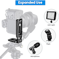 Miniatyrbilde 5 av 5: Newway Dslr Kamera L Brakett Stativ Hurtigutløserplate Kompatibel Canon Nikon Sony Dji Osmo Ronin Zhiyun Stabilisator
