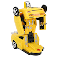 Miniatyrbillede 5 af 5: Transformerende elektrisk racerbil robotlegetøj til børn med lys og musik - 2 i 1 gave